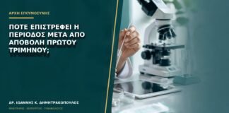 Πότε επιστρέφει η περίοδος μετά από αποβολή πρώτου τριμήνου;