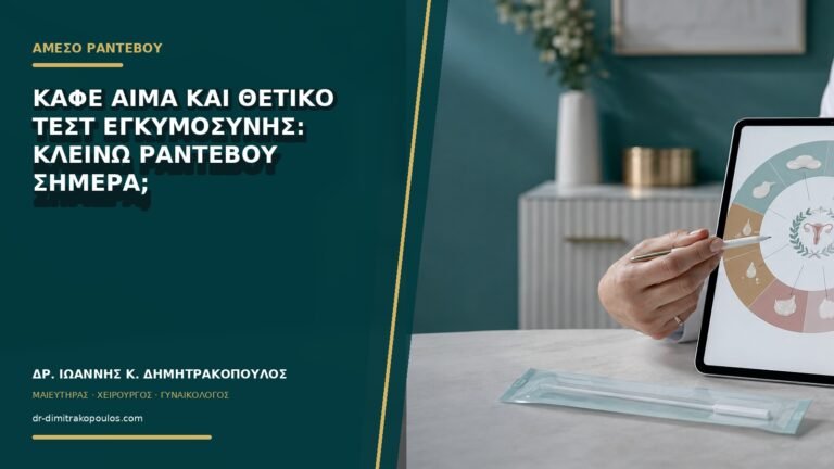 Καφέ αίμα και θετικό τεστ εγκυμοσύνης: κλείνω ραντεβού σήμερα;