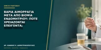 Βαριά αιμορραγία μετά από βιοψία ενδομητρίου: πότε χρειάζονται επείγοντα;