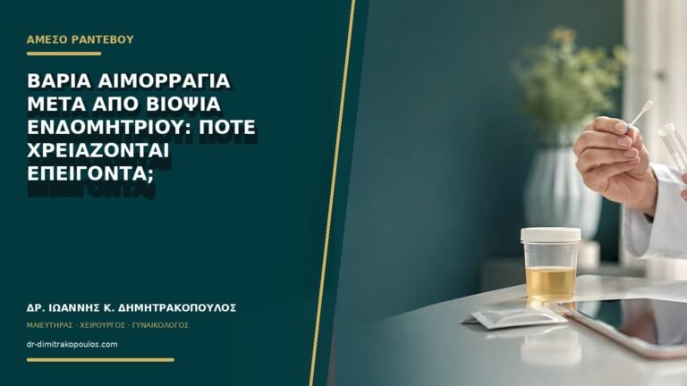 Βαριά αιμορραγία μετά από βιοψία ενδομητρίου: πότε χρειάζονται επείγοντα;