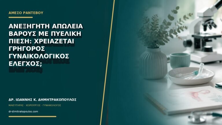 Ανεξήγητη απώλεια βάρους με πυελική πίεση: χρειάζεται γρήγορος γυναικολογικός έλεγχος;