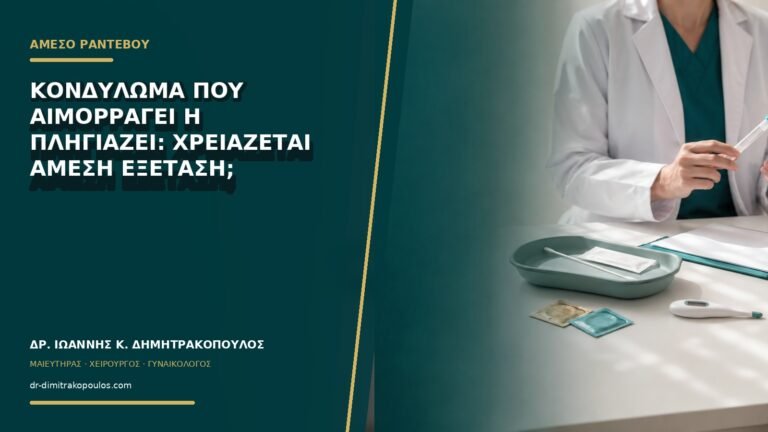 Κονδύλωμα που αιμορραγεί ή πληγιάζει: χρειάζεται άμεση εξέταση;