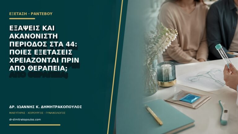 Εξάψεις και ακανόνιστη περίοδος στα 44: ποιες εξετάσεις χρειάζονται πριν από θεραπεία;