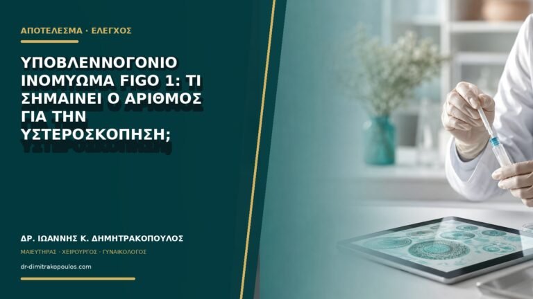 Υποβλεννογόνιο ινομύωμα FIGO 1: τι σημαίνει ο αριθμός για την υστεροσκόπηση;