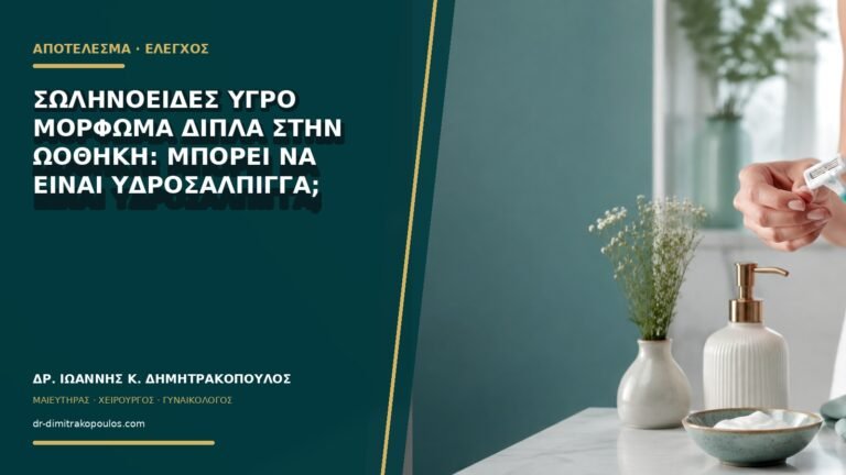 Σωληνοειδές υγρό μόρφωμα δίπλα στην ωοθήκη: μπορεί να είναι υδροσάλπιγγα;