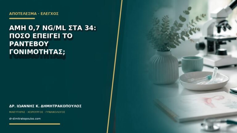 AMH 0,7 ng/mL στα 34: πόσο επείγει το ραντεβού γονιμότητας;