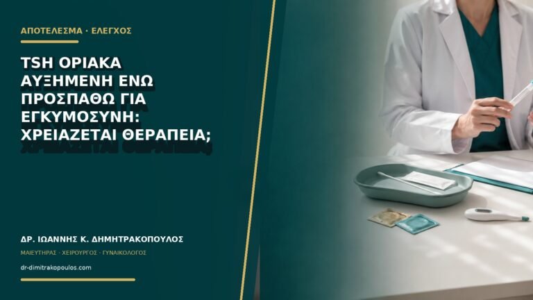 TSH οριακά αυξημένη ενώ προσπαθώ για εγκυμοσύνη: χρειάζεται θεραπεία;