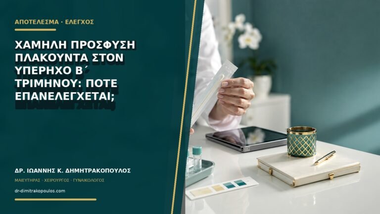 Χαμηλή πρόσφυση πλακούντα στον υπέρηχο β΄ τριμήνου: πότε επανελέγχεται;