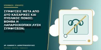 Συμφύσεις μετά από δύο καισαρικές και πυελικός πόνος: βοηθά η λαπαροσκοπική λύση συμφύσεων;