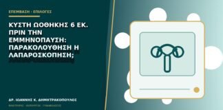 Κύστη ωοθήκης 6 εκ. πριν την εμμηνόπαυση: παρακολούθηση ή λαπαροσκόπηση;
