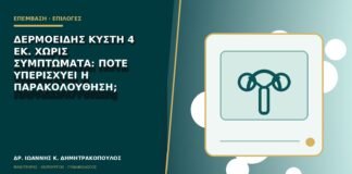 Δερμοειδής κύστη 4 εκ. χωρίς συμπτώματα: πότε υπερισχύει η παρακολούθηση;