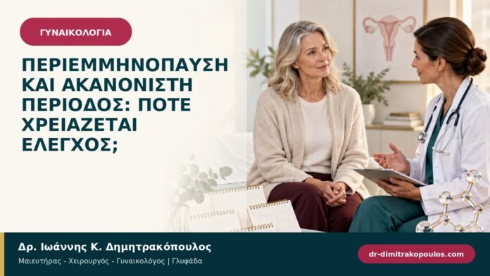 Περιεμμηνόπαυση και ακανόνιστη περίοδος: πότε χρειάζεται έλεγχος;
