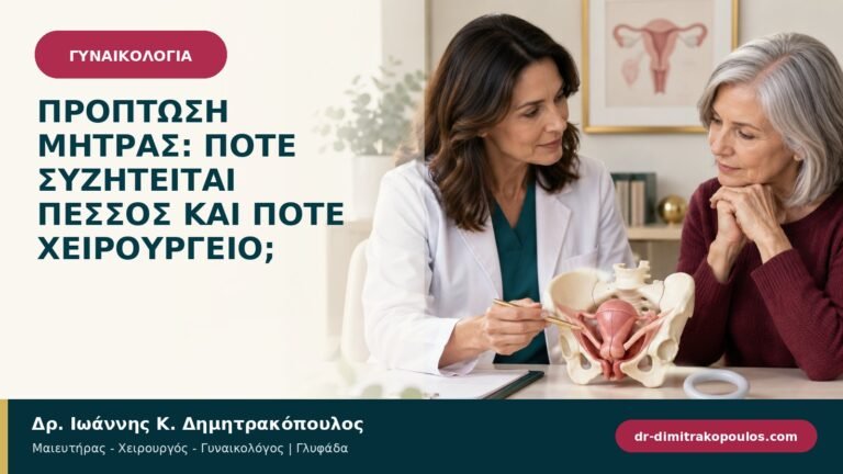 Πρόπτωση μήτρας: πότε συζητείται πεσσός και πότε χειρουργείο?