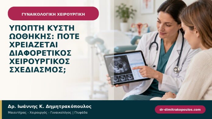 Ύποπτη κύστη ωοθήκης: πότε χρειάζεται διαφορετικός χειρουργικός σχεδιασμός; Ύποπτη κύστη ωοθήκης: πότε χρειάζεται διαφορετικός χειρουργικός σχεδιασμός;