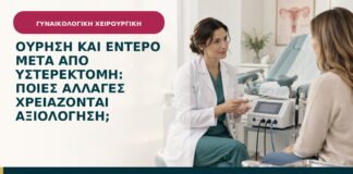 Ούρηση και έντερο μετά από υστερεκτομή: ποιες αλλαγές χρειάζονται αξιολόγηση;