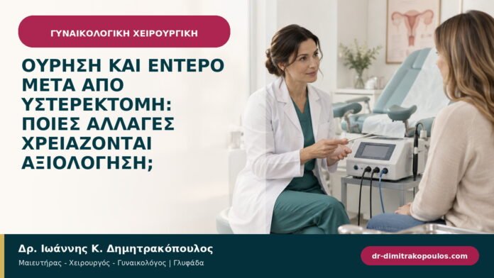 Ούρηση και έντερο μετά από υστερεκτομή: ποιες αλλαγές χρειάζονται αξιολόγηση; Ούρηση και έντερο μετά από υστερεκτομή: ποιες αλλαγές χρειάζονται αξιολόγηση;