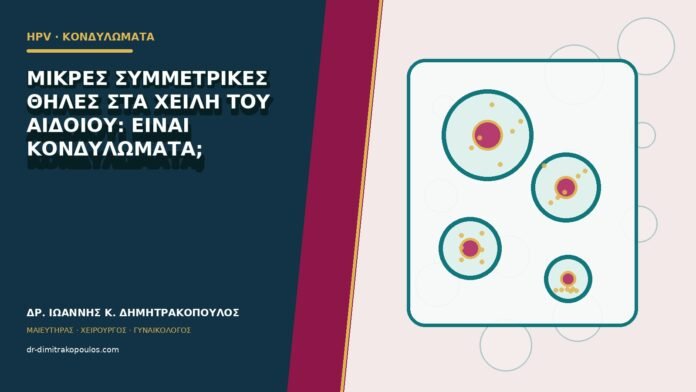 Μικρές συμμετρικές θηλές στα χείλη του αιδοίου: είναι κονδυλώματα;