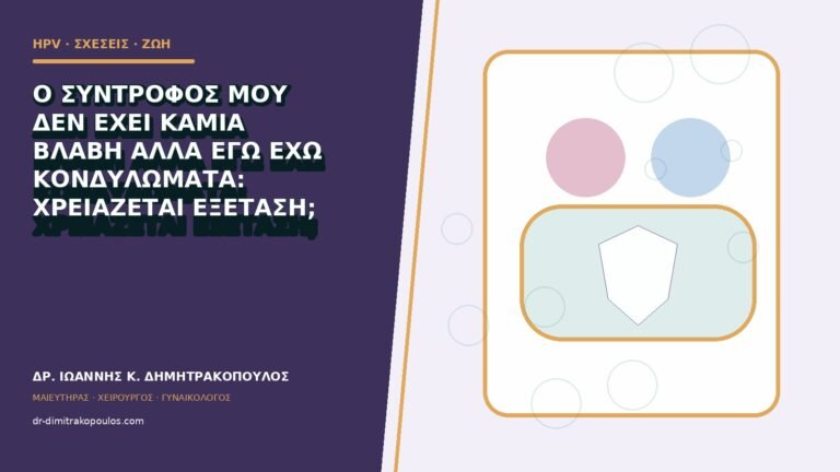 Ο σύντροφός μου δεν έχει καμία βλάβη αλλά εγώ έχω κονδυλώματα: χρειάζεται εξέταση;