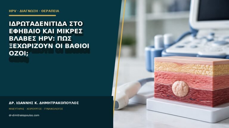 Ιδρωταδενίτιδα στο εφήβαιο και μικρές βλάβες HPV: πώς ξεχωρίζουν οι βαθιοί όζοι;