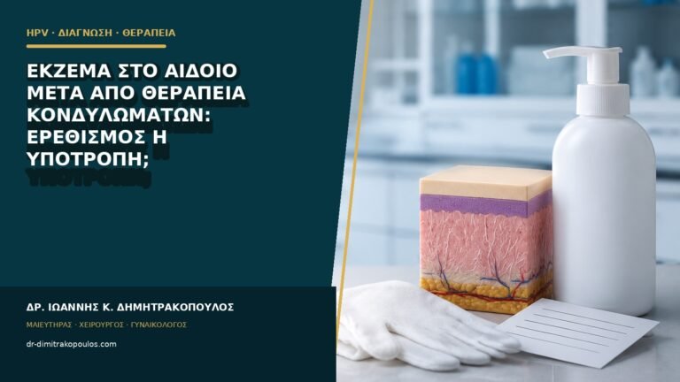 Έκζεμα στο αιδοίο μετά από θεραπεία κονδυλωμάτων: ερεθισμός ή υποτροπή;