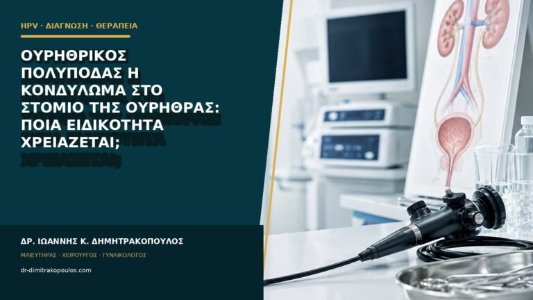 Ουρηθρικός πολύποδας ή κονδύλωμα στο στόμιο της ουρήθρας: ποια ειδικότητα χρειάζεται;