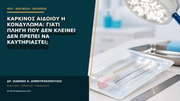 Καρκίνος αιδοίου ή κονδύλωμα: γιατί πληγή που δεν κλείνει δεν πρέπει να καυτηριαστεί;