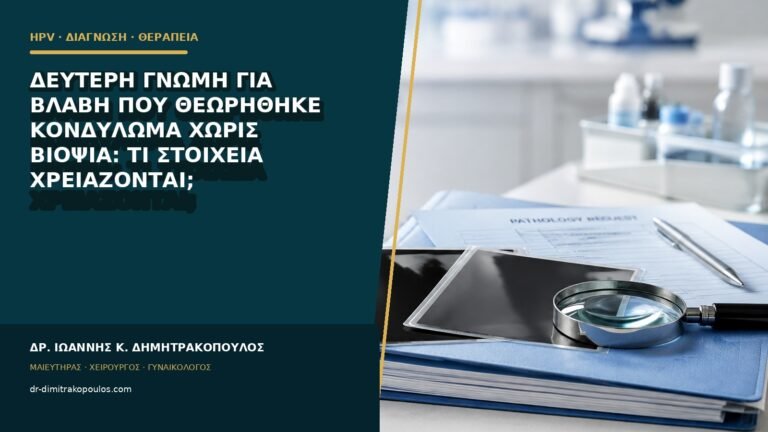 Δεύτερη γνώμη για βλάβη που θεωρήθηκε κονδύλωμα χωρίς βιοψία: τι στοιχεία χρειάζονται;