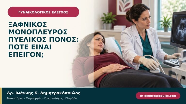 Ξαφνικός μονόπλευρος πυελικός πόνος: πότε είναι επείγον;