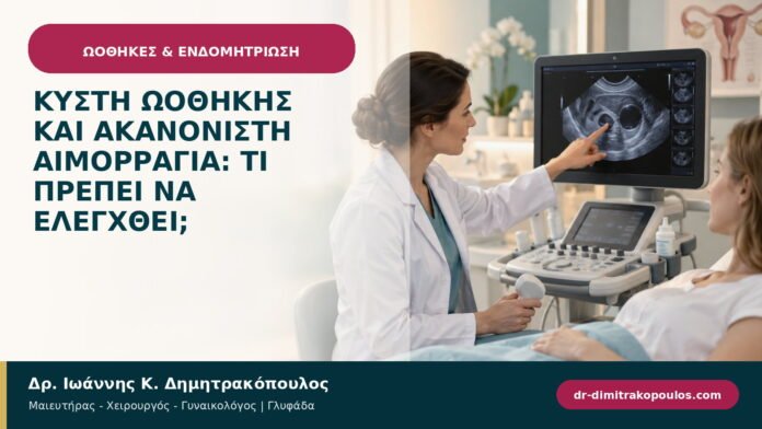 Κύστη ωοθήκης και ακανόνιστη αιμορραγία: τι πρέπει να ελεγχθεί;