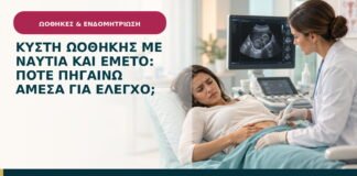 Κύστη ωοθήκης με ναυτία και εμετό: πότε πηγαίνω άμεσα για έλεγχο;