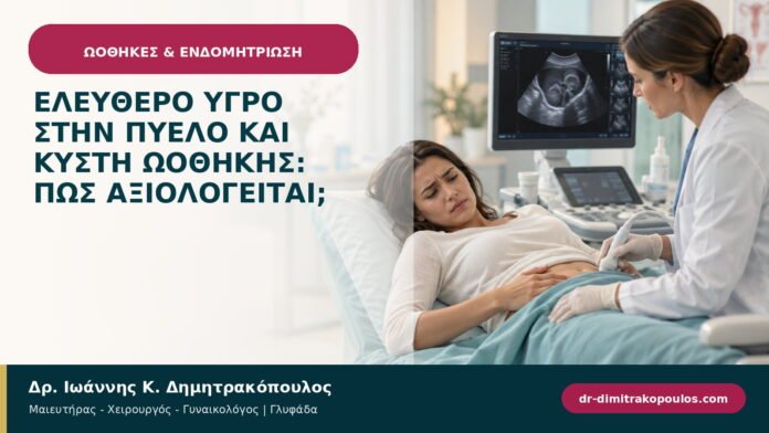 Ελεύθερο υγρό στην πύελο και κύστη ωοθήκης: πώς αξιολογείται; Ελεύθερο υγρό στην πύελο και κύστη ωοθήκης: πώς αξιολογείται;