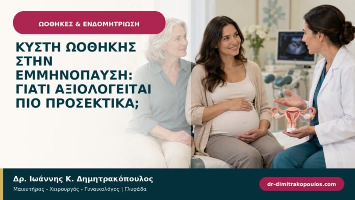 Κύστη ωοθήκης στην εμμηνόπαυση: γιατί αξιολογείται πιο προσεκτικά;