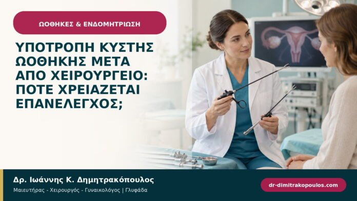 Υποτροπή κύστης ωοθήκης μετά από χειρουργείο: πότε χρειάζεται επανέλεγχος;