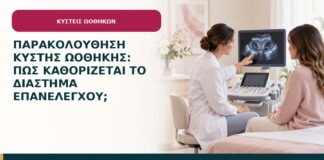 Παρακολούθηση κύστης ωοθήκης: πώς καθορίζεται το διάστημα επανελέγχου;