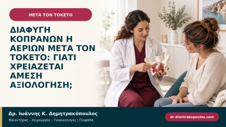 Διαφυγή κοπράνων ή αερίων μετά τον τοκετό: γιατί χρειάζεται άμεση αξιολόγηση;