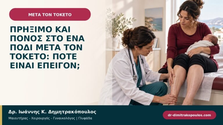 Πρήξιμο και πόνος στο ένα πόδι μετά τον τοκετό: πότε είναι επείγον;