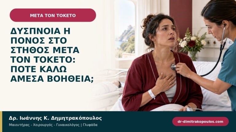 Δύσπνοια ή πόνος στο στήθος μετά τον τοκετό: πότε καλώ άμεσα βοήθεια;