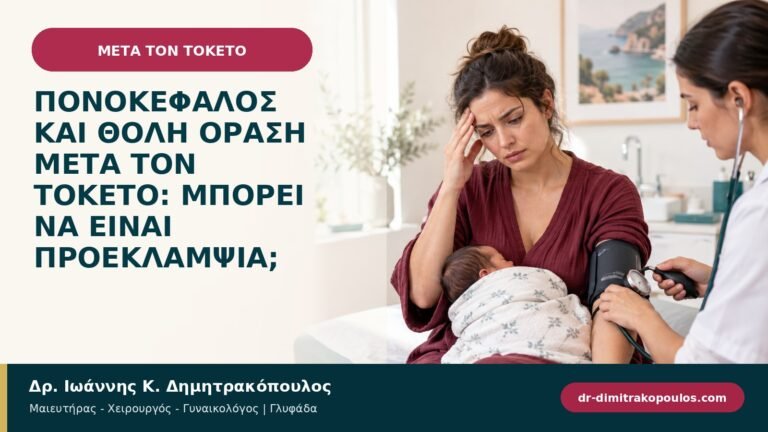Πονοκέφαλος και θολή όραση μετά τον τοκετό: μπορεί να είναι προεκλαμψία;