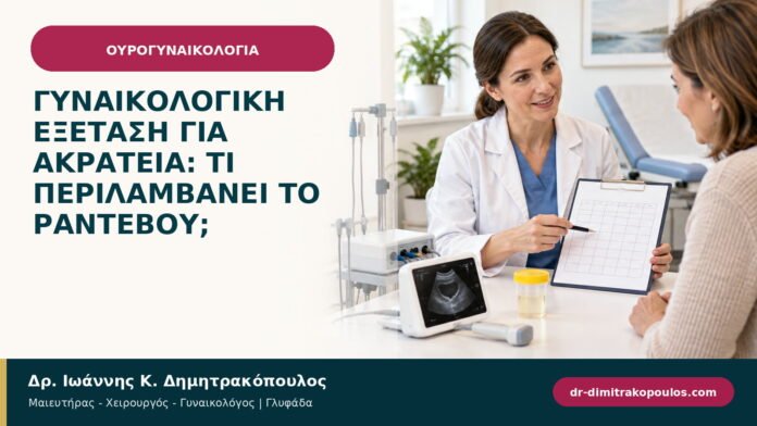 Γυναικολογική εξέταση για ακράτεια: τι περιλαμβάνει το ραντεβού; Γυναικολογική εξέταση για ακράτεια: τι περιλαμβάνει το ραντεβού;