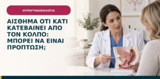 Αίσθημα ότι κάτι κατεβαίνει από τον κόλπο: μπορεί να είναι πρόπτωση;