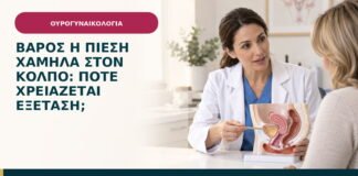 Βάρος ή πίεση χαμηλά στον κόλπο: πότε χρειάζεται εξέταση;