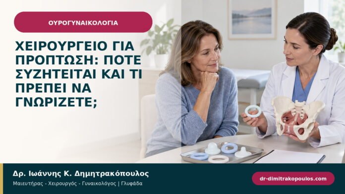 Χειρουργείο για πρόπτωση: πότε συζητείται και τι πρέπει να γνωρίζετε; Χειρουργείο για πρόπτωση: πότε συζητείται και τι πρέπει να γνωρίζετε;