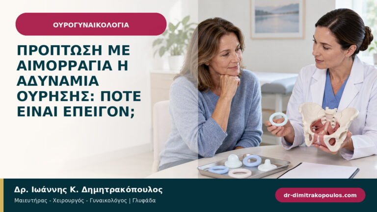 Πρόπτωση με αιμορραγία ή αδυναμία ούρησης: πότε είναι επείγον;
