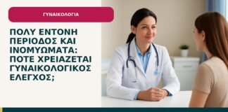 Πολύ έντονη περίοδος και ινομυώματα: πότε χρειάζεται γυναικολογικός έλεγχος; - ενημερωτικό cover του Δρ. Ιωάννη Κ. Δημητρακόπουλου
