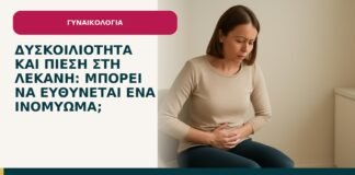 Δυσκοιλιότητα και πίεση στη λεκάνη: μπορεί να ευθύνεται ένα ινομύωμα; - ενημερωτικό cover του Δρ. Ιωάννη Κ. Δημητρακόπουλου