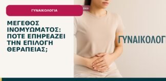 Μέγεθος ινομυώματος: πότε επηρεάζει την επιλογή θεραπείας; - ενημερωτικό cover του Δρ. Ιωάννη Κ. Δημητρακόπουλου