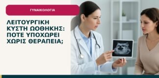 Λειτουργική κύστη ωοθήκης: πότε υποχωρεί χωρίς θεραπεία; - ενημερωτικό cover του Δρ. Ιωάννη Κ. Δημητρακόπουλου