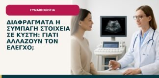 Διαφράγματα ή συμπαγή στοιχεία σε κύστη: γιατί αλλάζουν τον έλεγχο; - ενημερωτικό cover του Δρ. Ιωάννη Κ. Δημητρακόπουλου