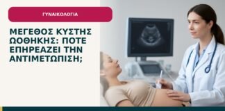 Μέγεθος κύστης ωοθήκης: πότε επηρεάζει την αντιμετώπιση; - ενημερωτικό cover του Δρ. Ιωάννη Κ. Δημητρακόπουλου