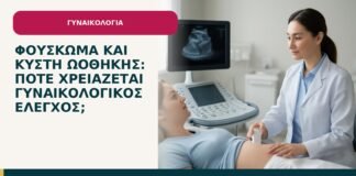 Φούσκωμα και κύστη ωοθήκης: πότε χρειάζεται γυναικολογικός έλεγχος; - ενημερωτικό cover του Δρ. Ιωάννη Κ. Δημητρακόπουλου
